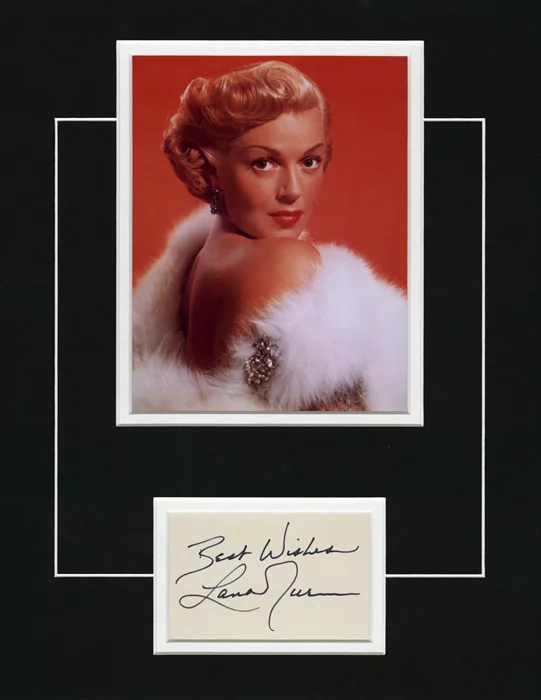 Lana Turner autograph