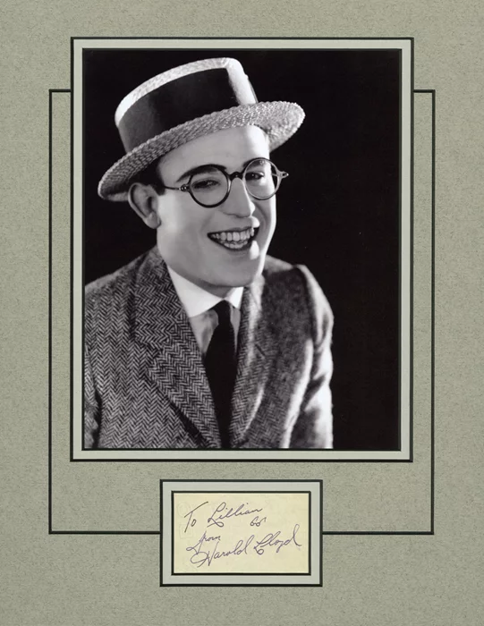 Harold Lloyd autograph