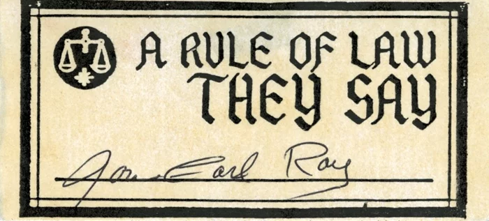 James Earl Ray autograph