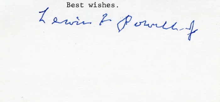 Lewis Powell autograph