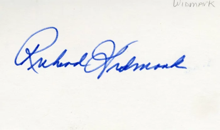 Richard Widmark autograph