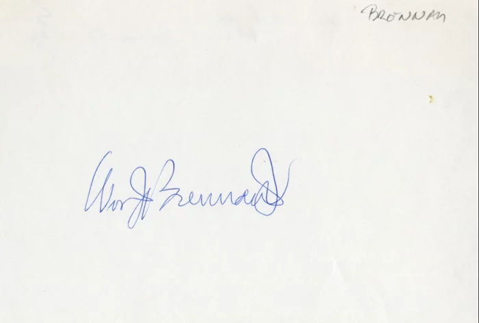 William Brennan autograph
