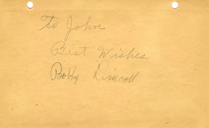 Bobby Driscoll autograph