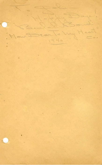 Beulah Bondi autograph