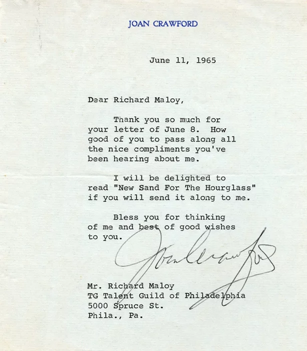 Joan Crawford autograph