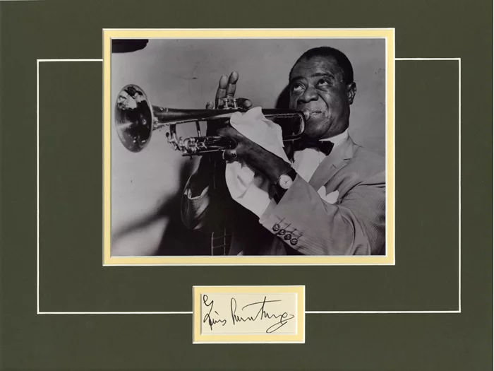 Louis Armstrong autograph