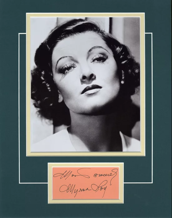 Myrna Loy autograph