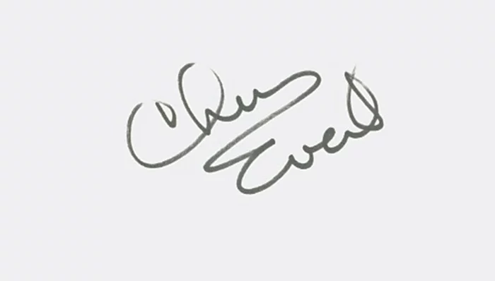 Chris Evert autograph