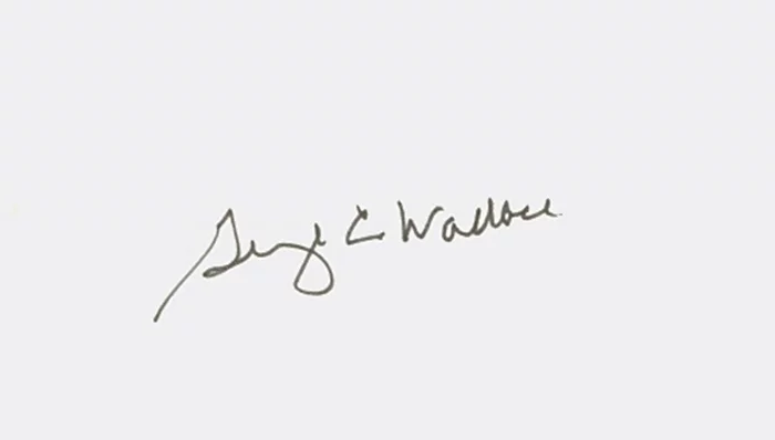 George Wallace autograph