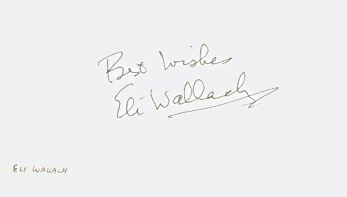 Eli Wallach autograph