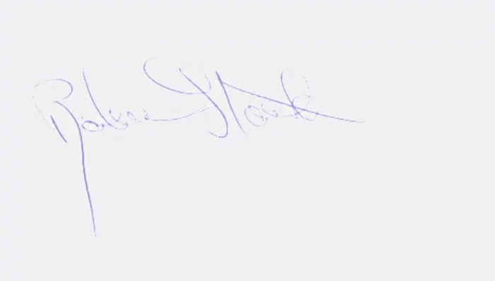 Robert Stack autograph