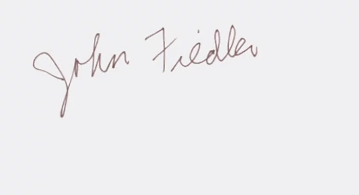 John Fiedler autograph