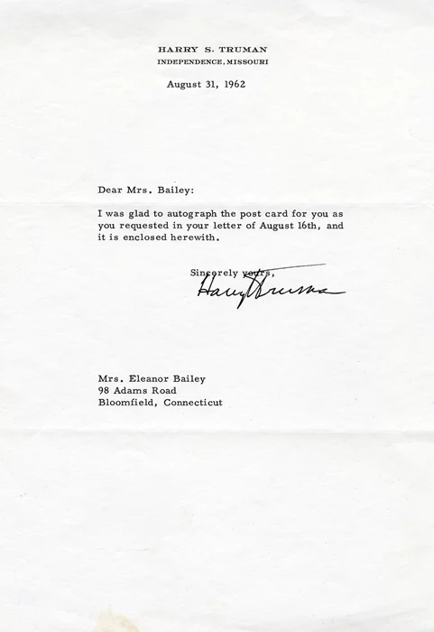 Harry Truman autograph