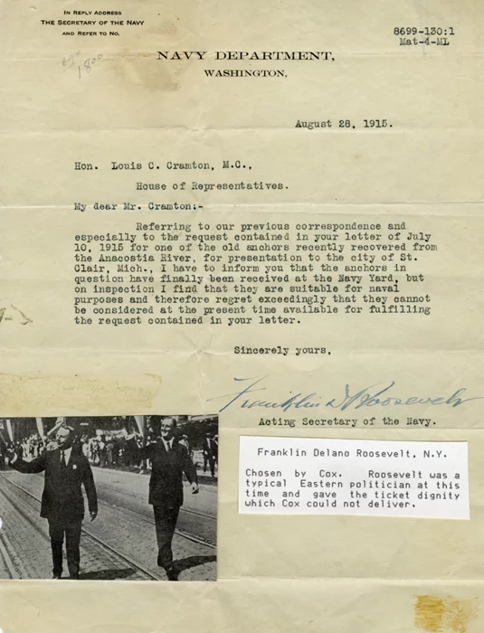 Franklin Roosevelt autograph