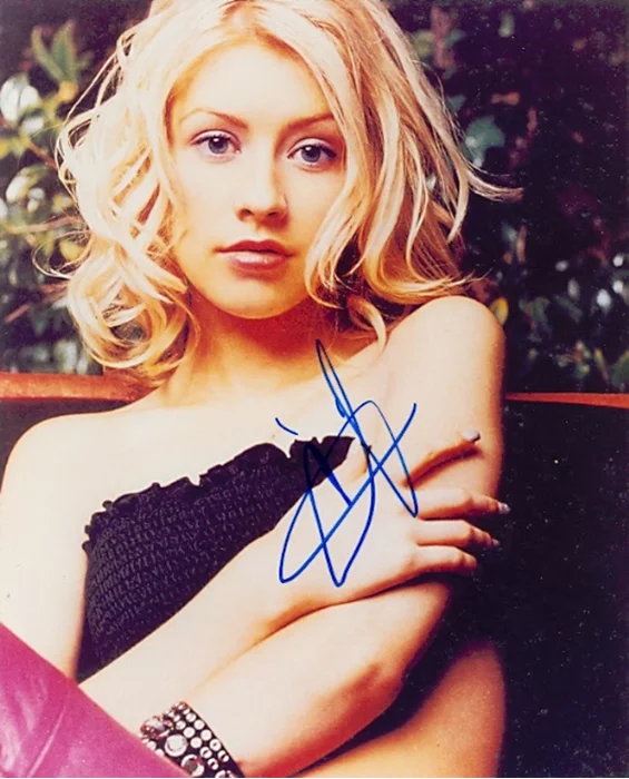 Christina Aguilera autograph