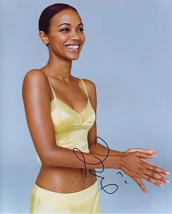 Zoe Saldana autograph