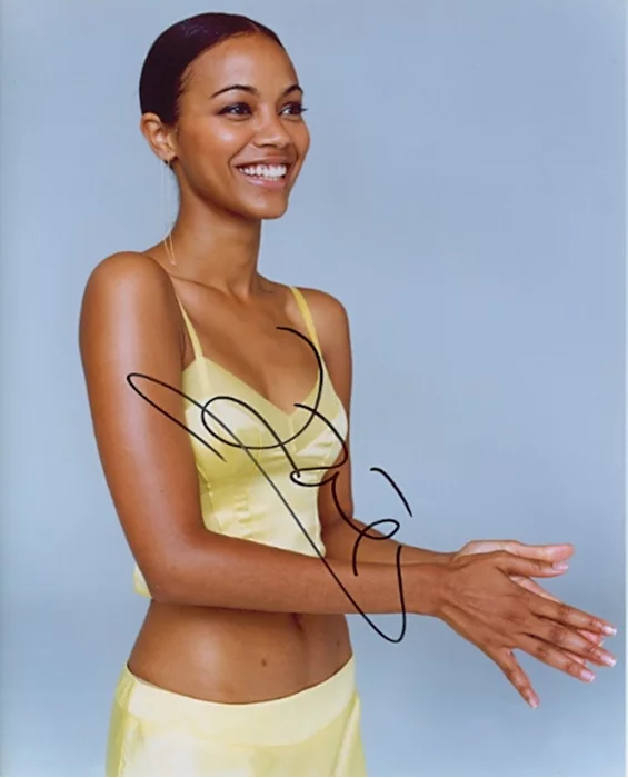 Zoe Saldana autograph