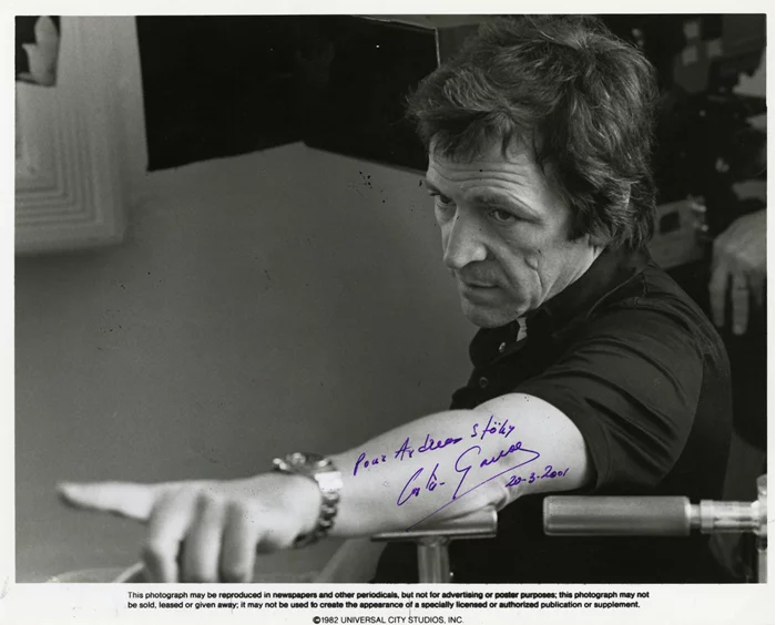 Costa-Gavras autograph