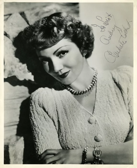 Claudette Colbert autograph