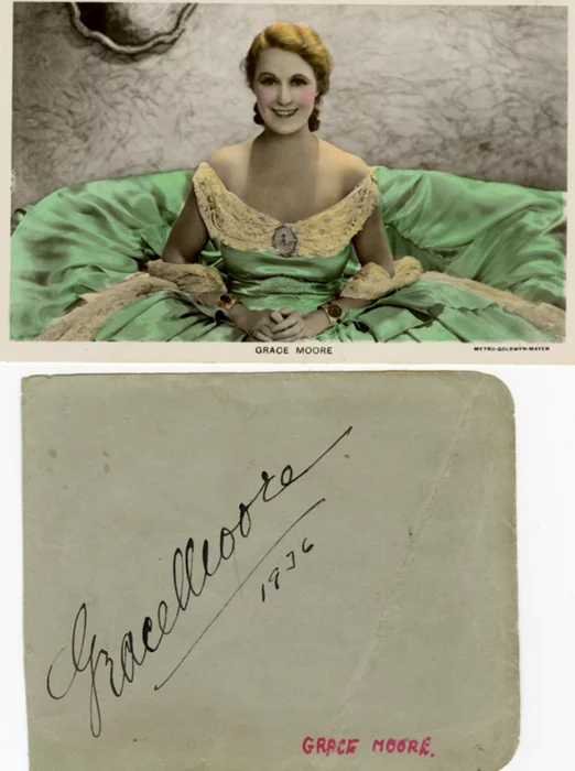 Grace Moore autograph