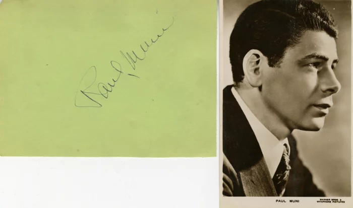 Paul Muni autograph