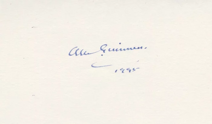 Alec Guinness autograph
