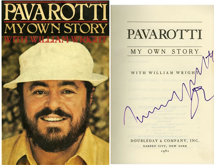 Luciano Pavarotti autograph