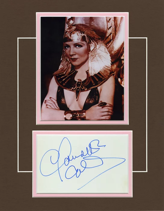 Claudette Colbert autograph