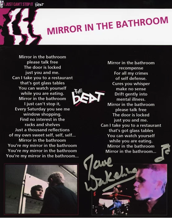The English Beat autograph