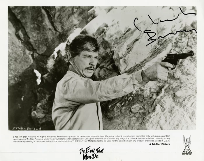 Charles Bronson autograph