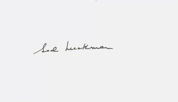 Sid Luckman autograph