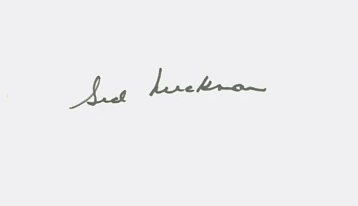 Sid Luckman autograph