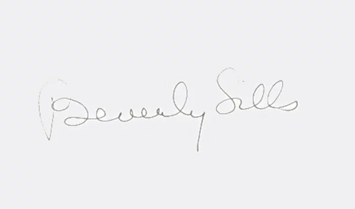 Beverly Sills autograph