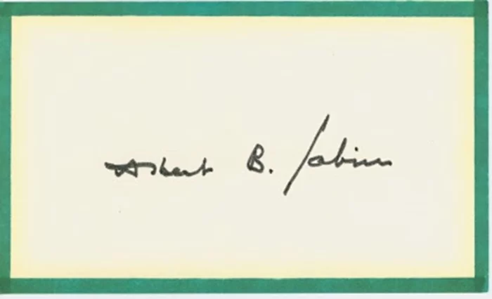 Albert Sabin autograph