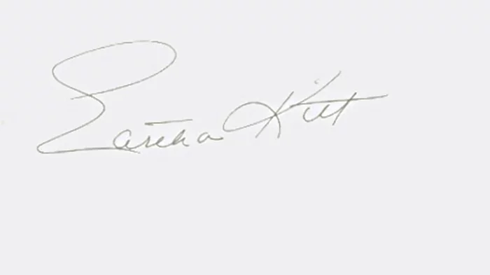 Eartha Kitt autograph