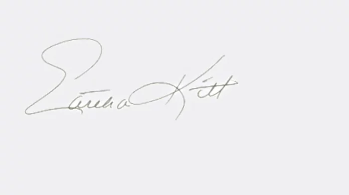 Eartha Kitt autograph