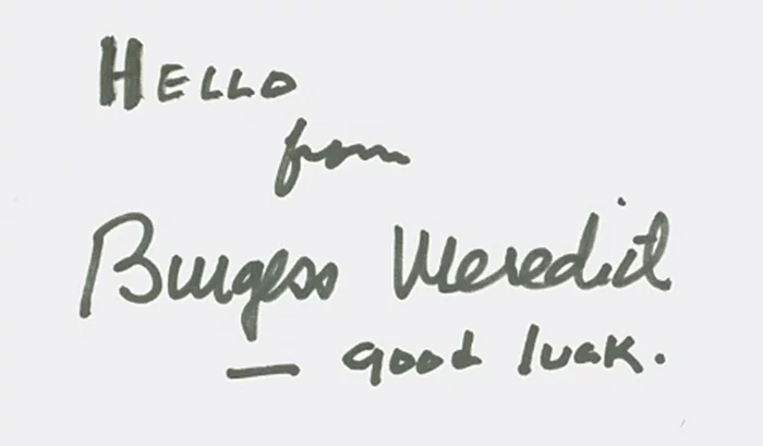 Burgess Meredith autograph