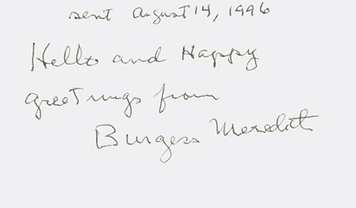 Burgess Meredith autograph