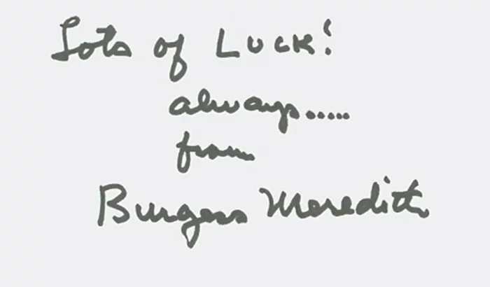 Burgess Meredith autograph
