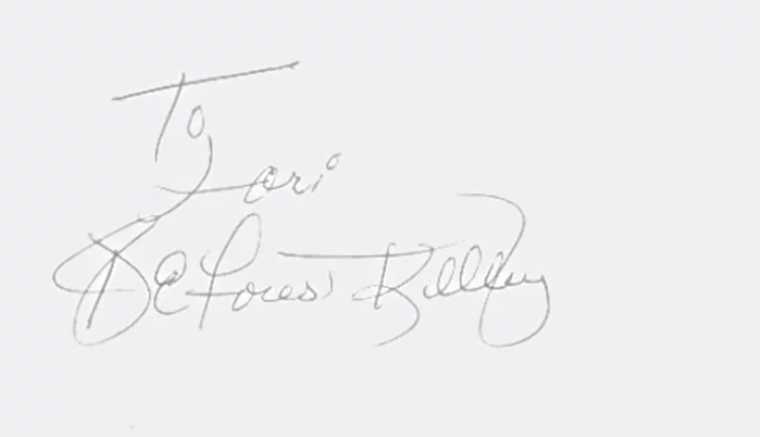 Deforest Kelley autograph