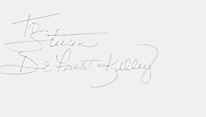 Deforest Kelley autograph