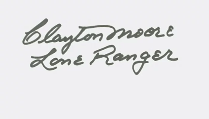 Clayton Moore autograph