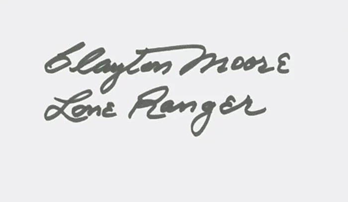 Clayton Moore autograph