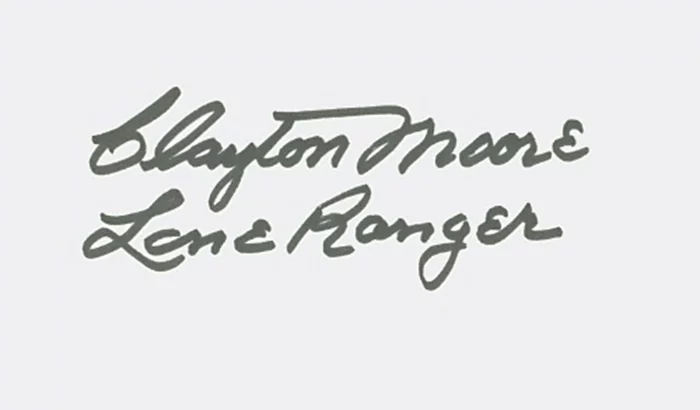 Clayton Moore autograph