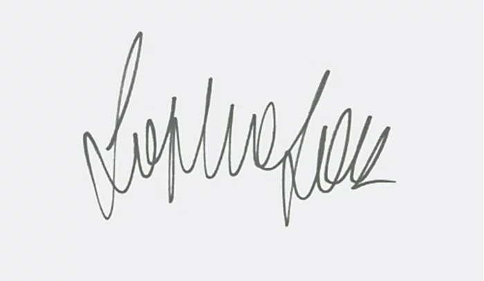 Sophia Loren autograph