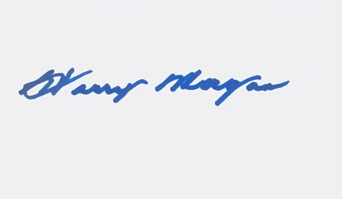 Harry Morgan autograph
