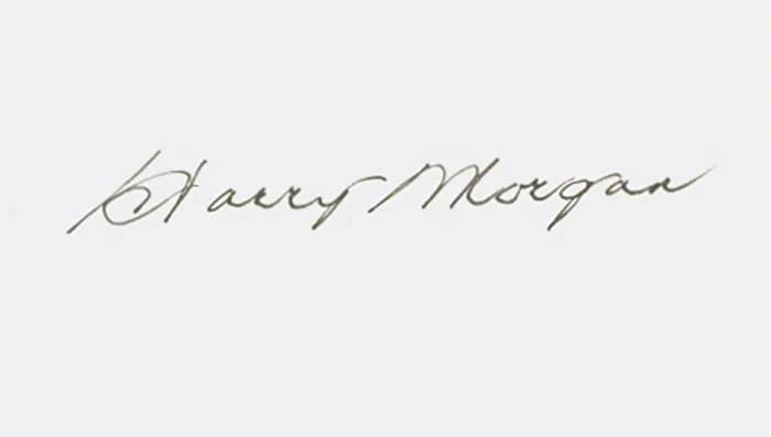 Harry Morgan autograph