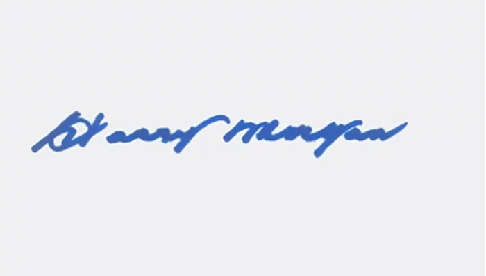 Harry Morgan autograph