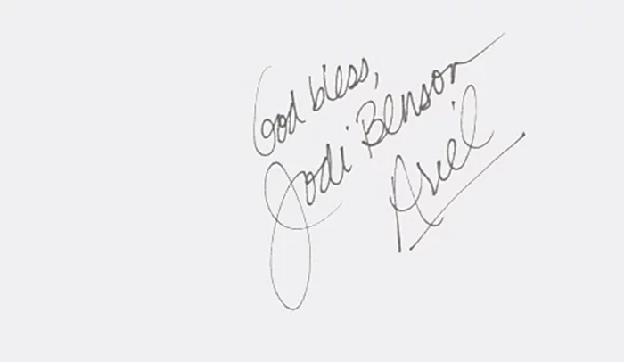 Jodi Benson autograph