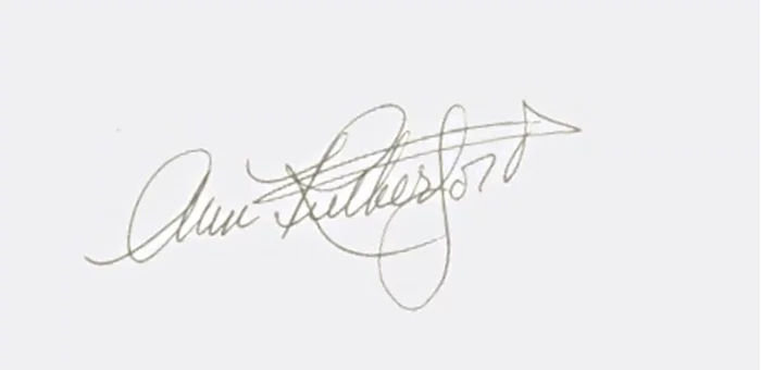 Ann Rutherford autograph